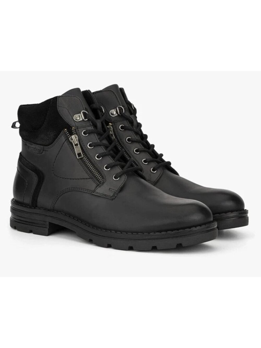 Reserved Footwear Mens Omega Side Zip Leather Ankle Boots Black Size 9 NIB